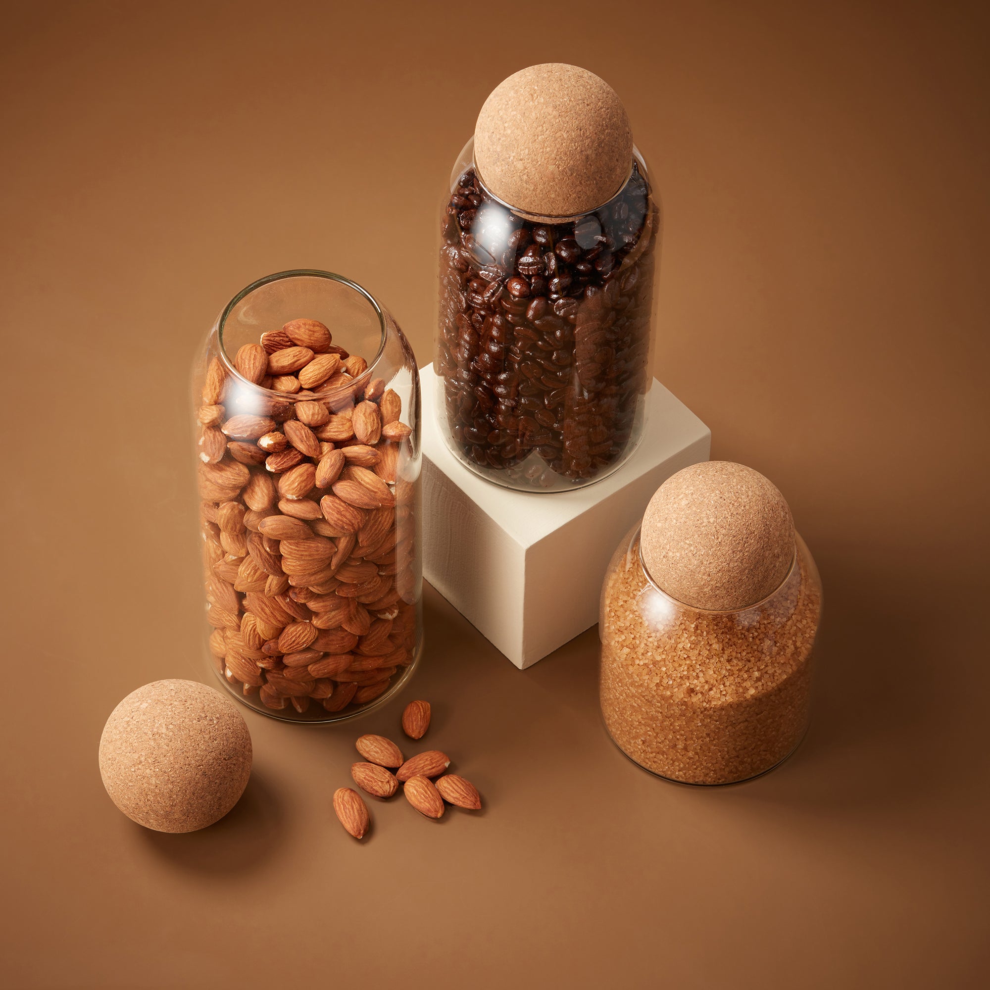 Glass Storage Jar with Cork Lid