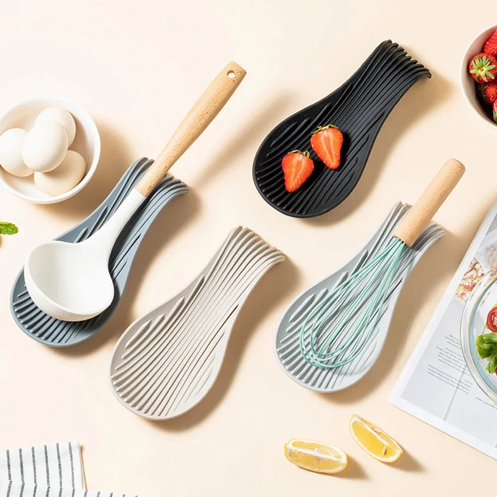 Drip-Free Silicone Utensil Rest