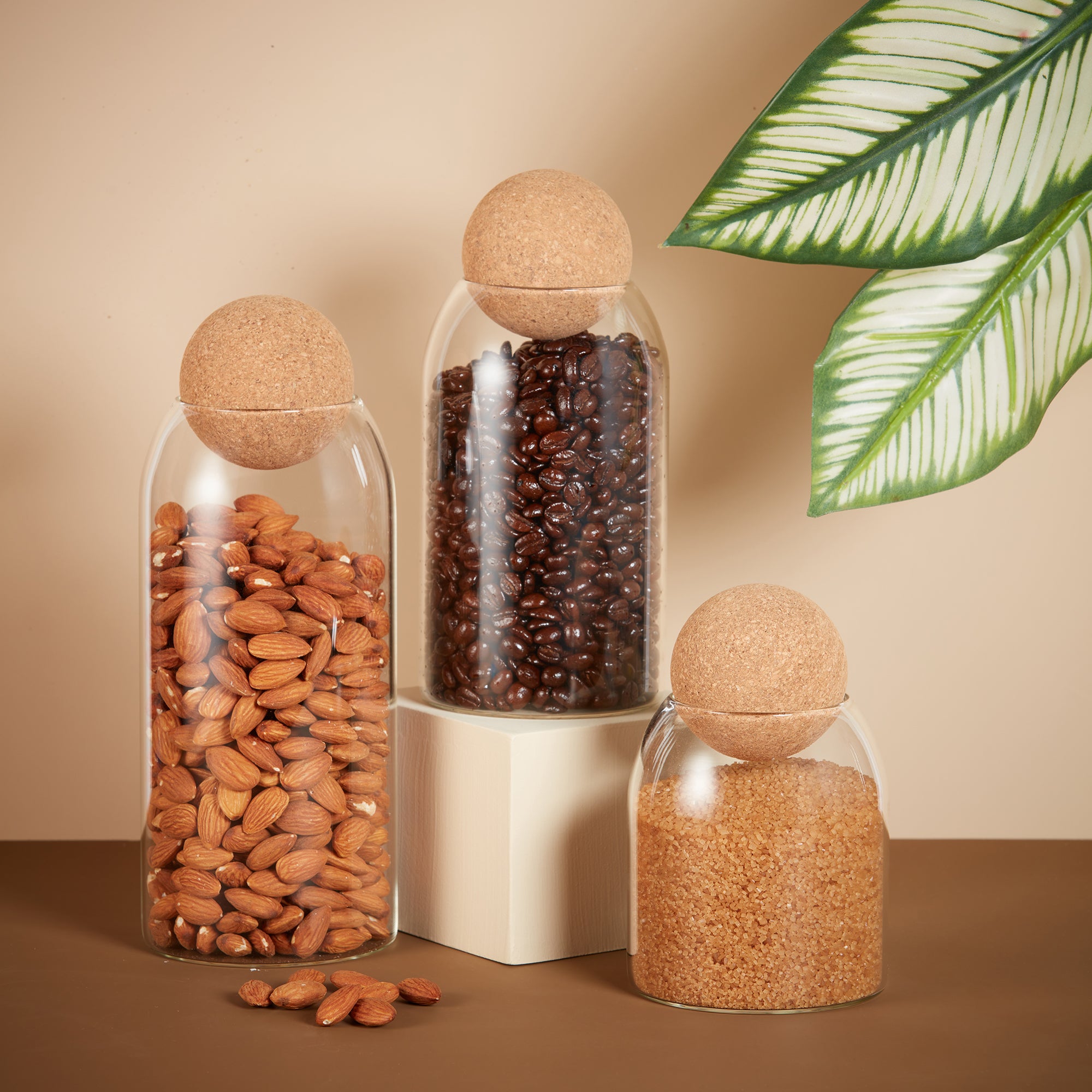 Glass Storage Jar with Cork Lid